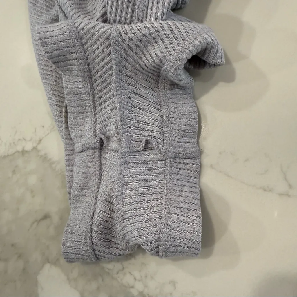 Hollister Gilly Hicks Cozy Ribbed Lounge Shorts Women’s Large Gray/Blue Sleep - Image 6