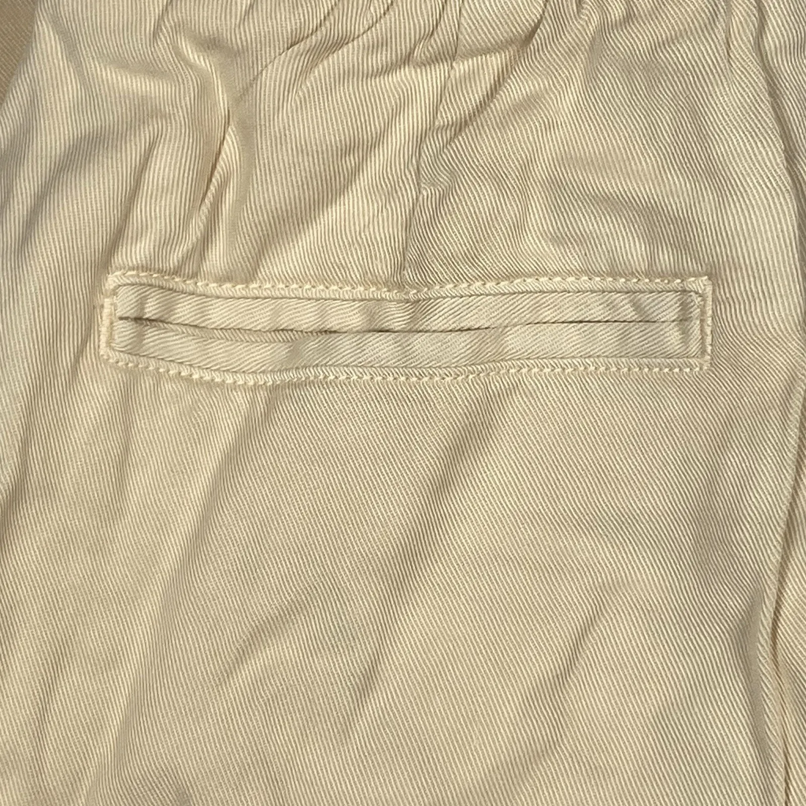 St John's Bay Wide Leg Crop Pants Women's Size Small Pull On Tencel Beige Birch - Image 3