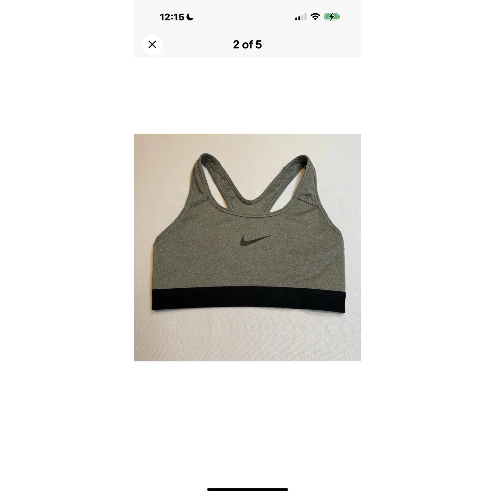 NIKE Set/2 Dri-Fit Purple/Gray Racer Back‎ Swoosh Icon Athleisure Sports Bra XS - Image 9