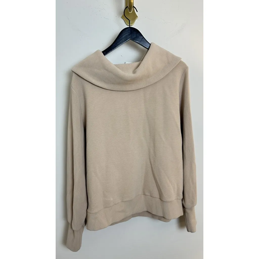Varley  Vine Ottoman Half Zip Pullover in Beige Size Large - Image 8