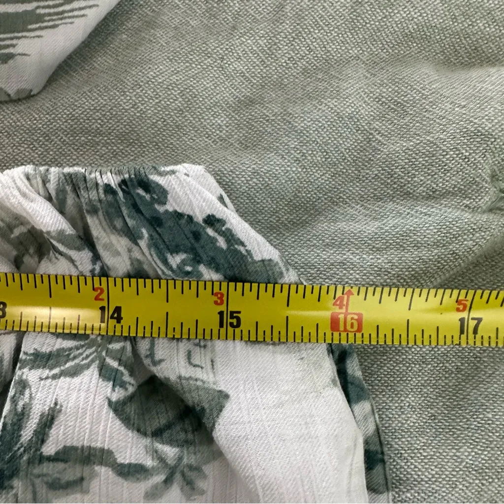 Abercrombie & Fitch Green & White Tropical Cut Out Maxi Dress L - Image 6