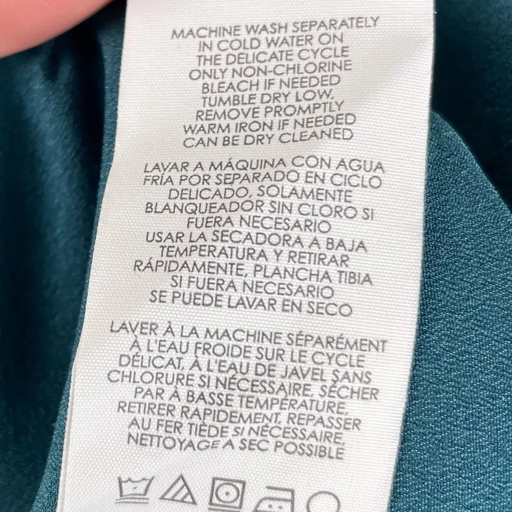 CAbi 3460 Pirouette Floating Flowers Dress Navy Blue Women's Size Medium Boho - Image 9