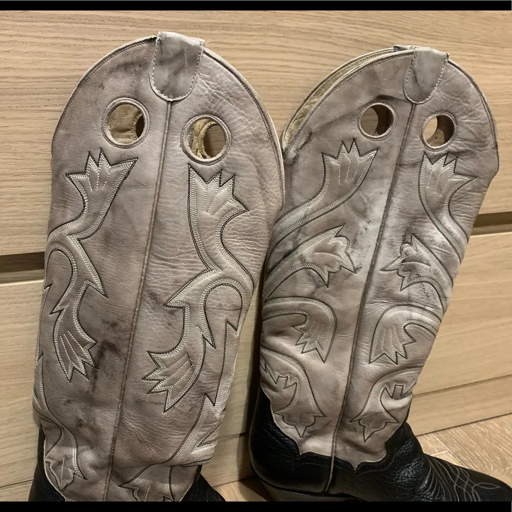 Vintage by Guy Garrett women's cowboy boots Black Size 11 - Image 12