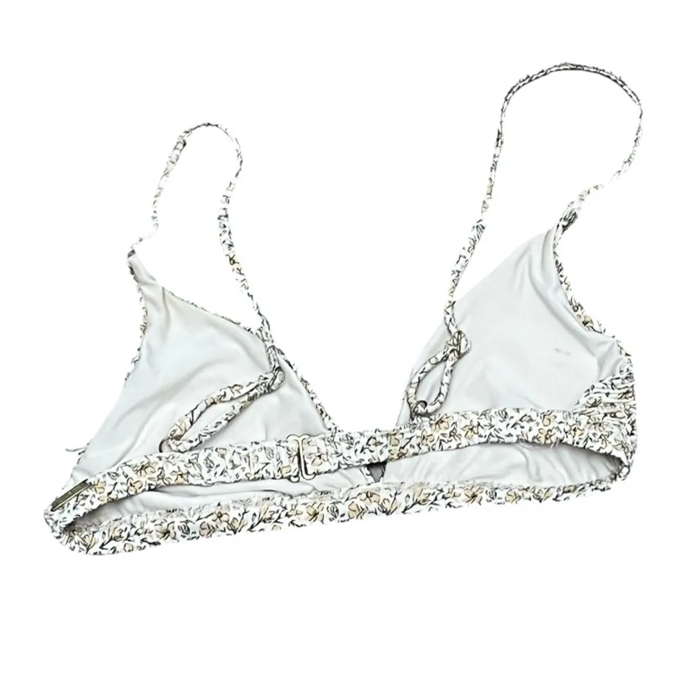 Billabong Butter Yellow Floral Triangle Bikini Top Women’s M Cottagecore Beach - Image 3