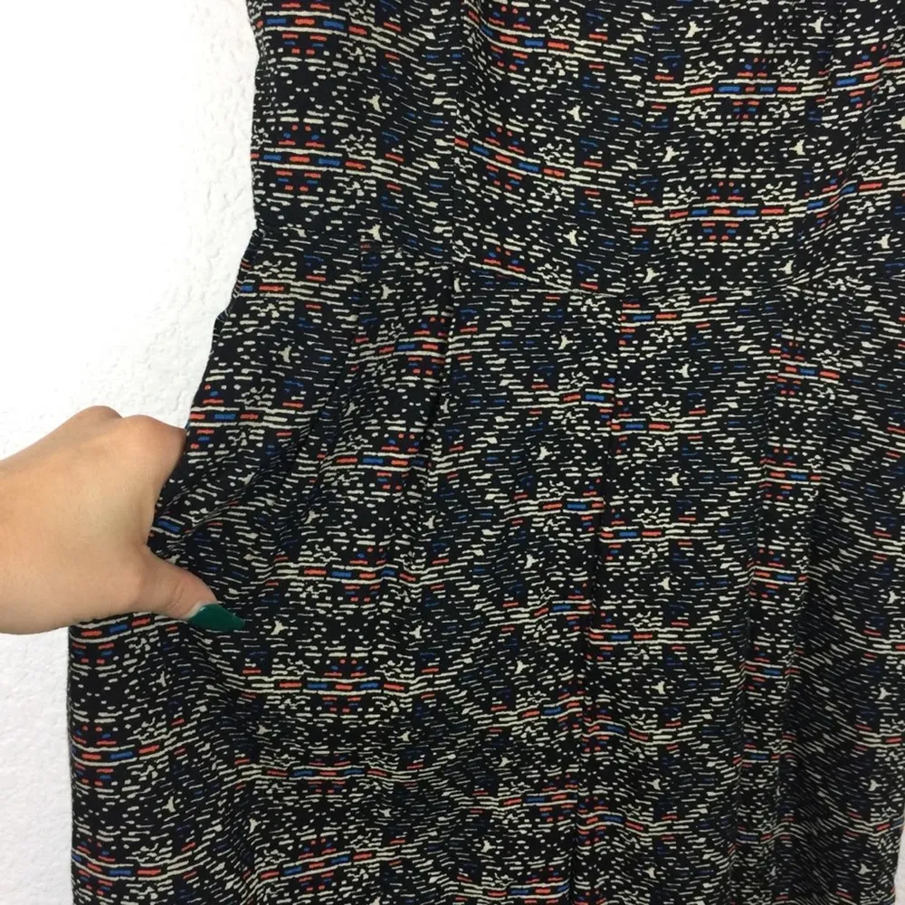 NWT Zara Boho Woven Linen Printed Tribal Crop Wide Leg Jumpsuit XS - Image 7