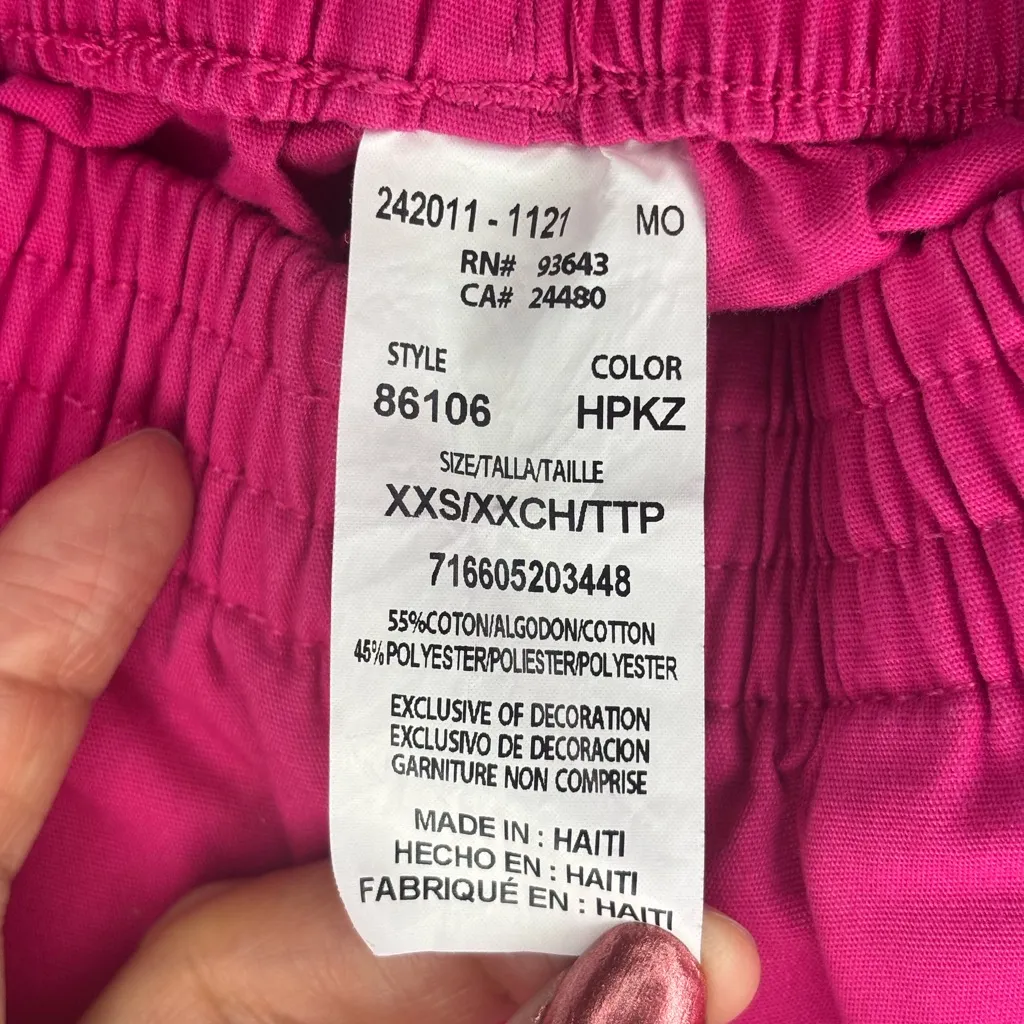 Dickies Women's Vibrant Pink cargo scrub pants - Image 6