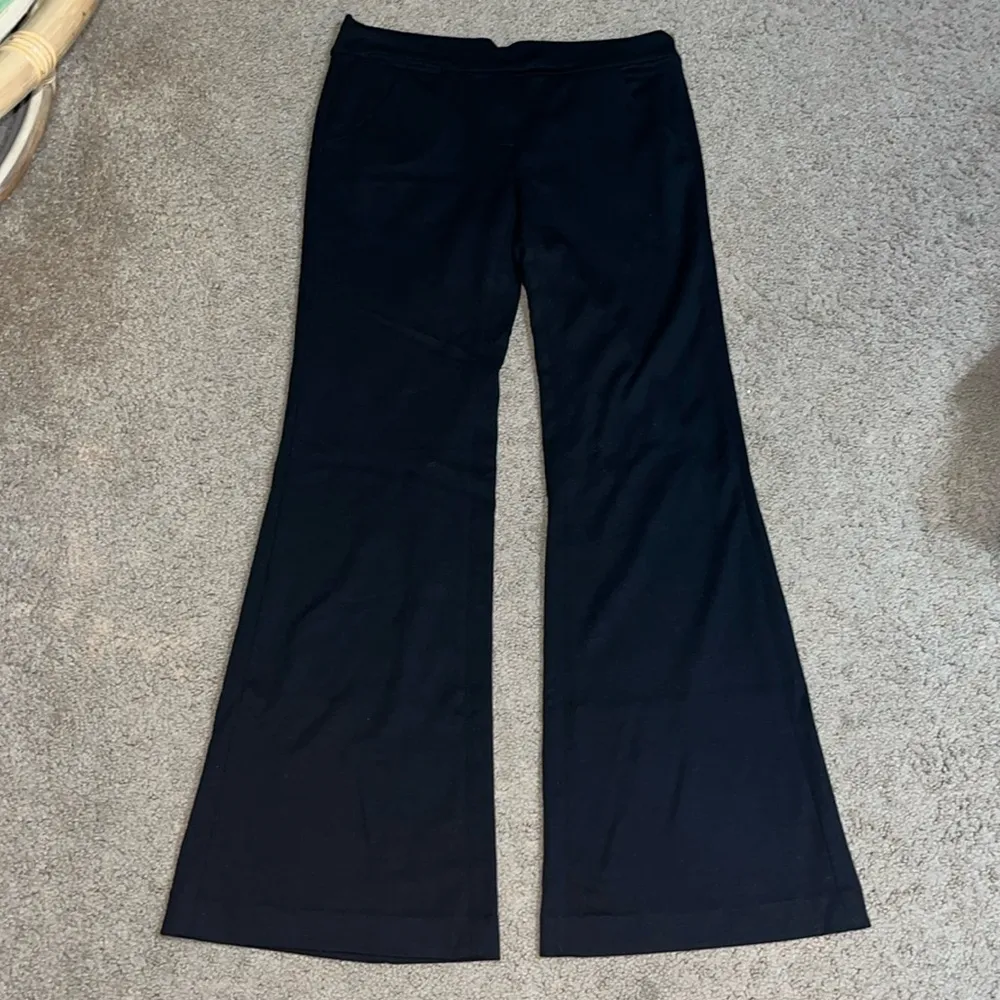 Diane‎ Von Furstenberg DVF Newport Flare Wool Trouser Dress Pants Black 6 - Image 2