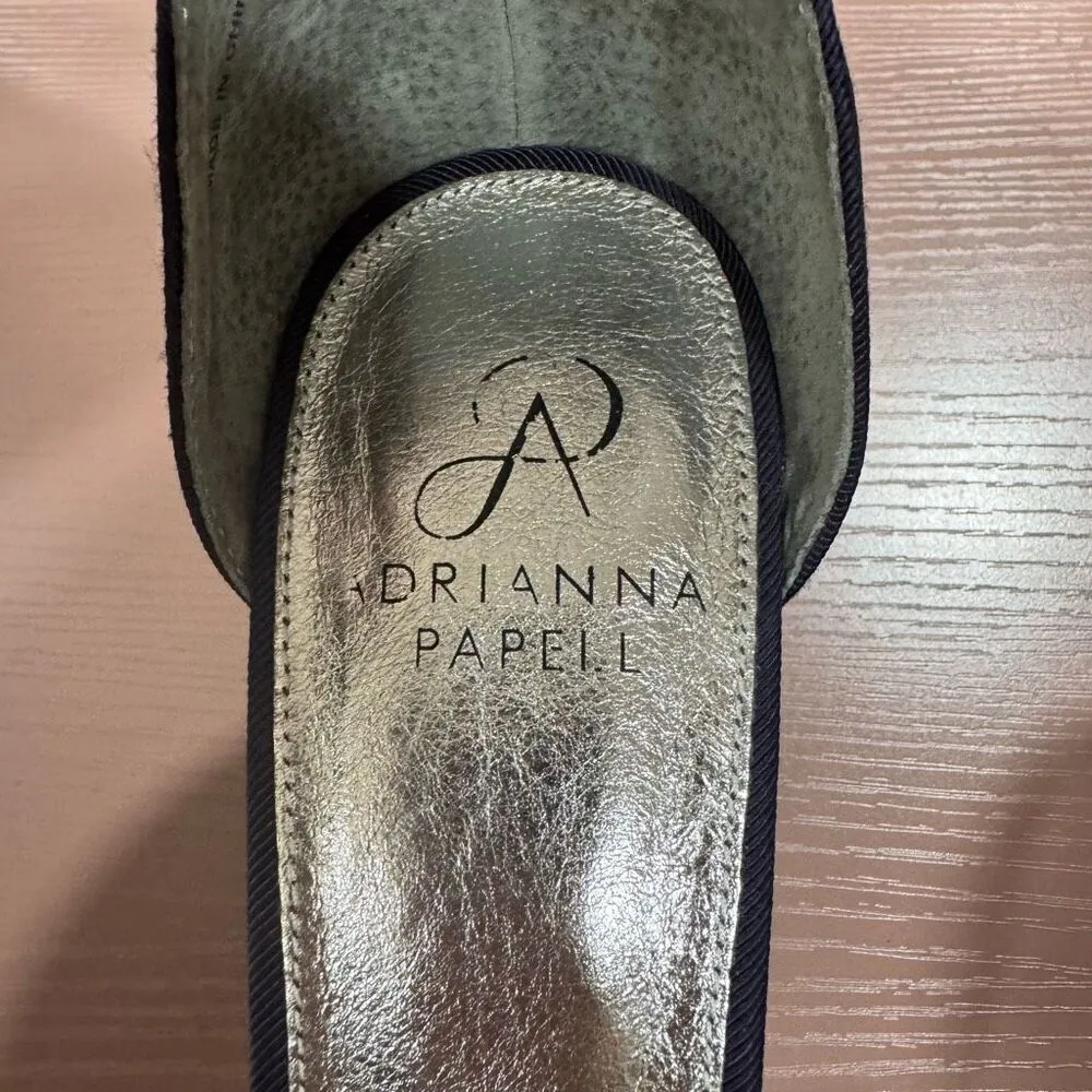 ADRIANNA PAPELL 9 AVRIL CRYSTAL FAILLE EVENING HEELED BLUE SANDAL - Image 3