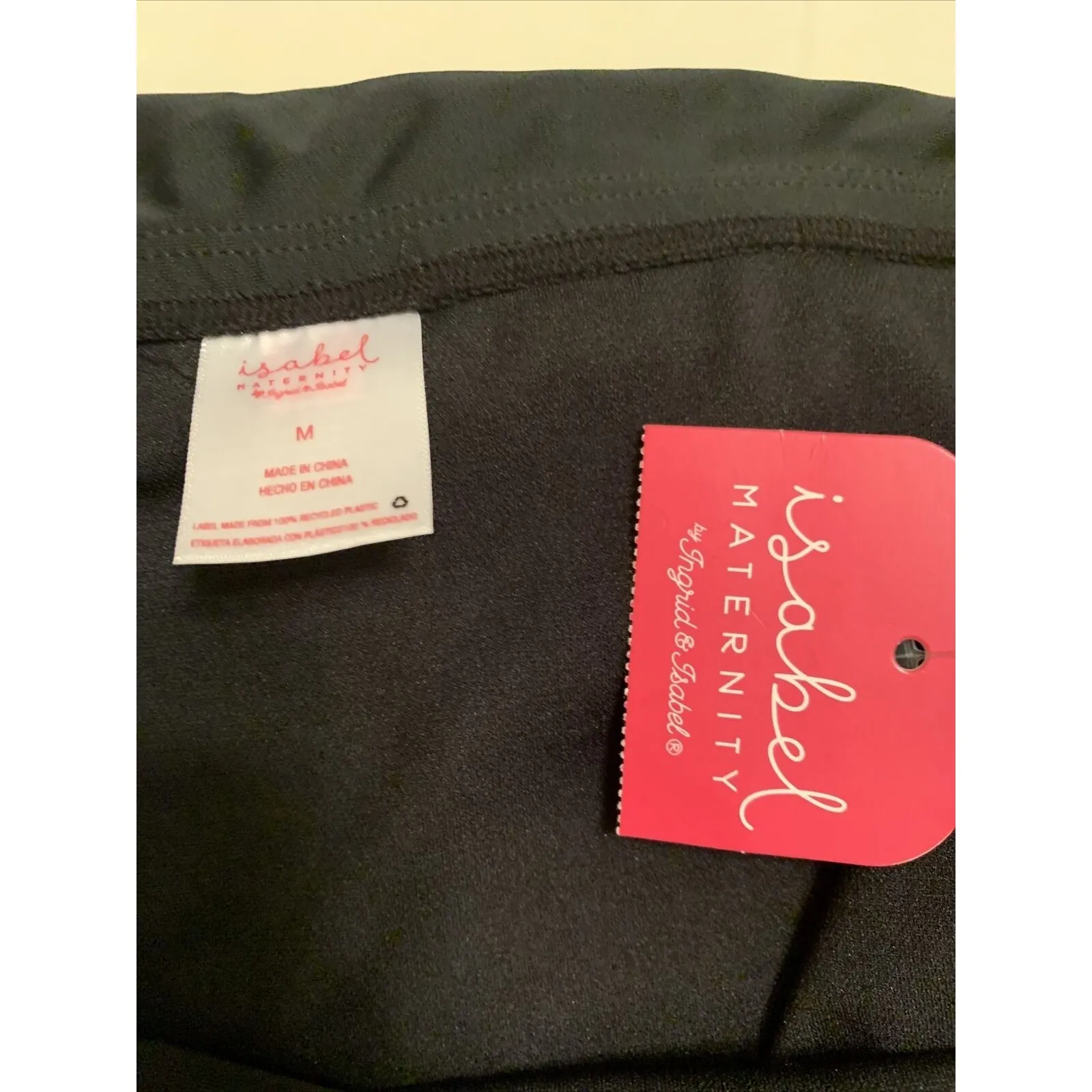 Maternity Foldover Swim Brief Isabel Maternity by Ingrid & Isabel Black Sz M Size M - Image 5