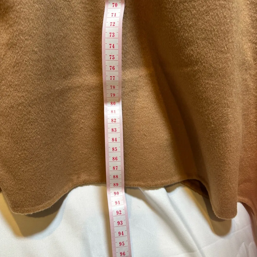 BCBG Tan Double-Breasted Cape Coat - Image 9