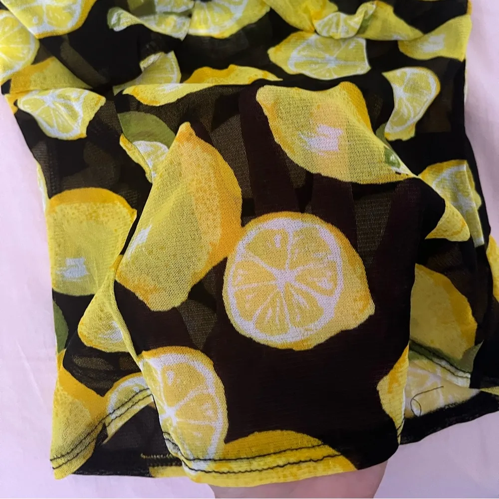 Kimchi Blue lemon sheer top - Image 4