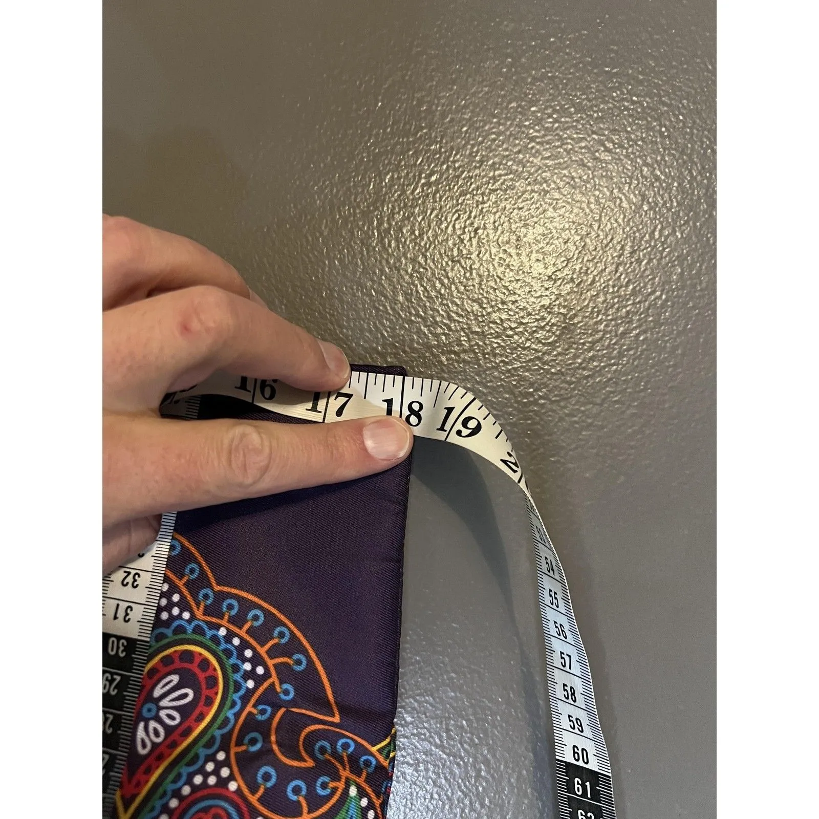 Paisley Tote Bag Womens Large Purple Multi Shoulder Metallic Gold Handles - Image 5