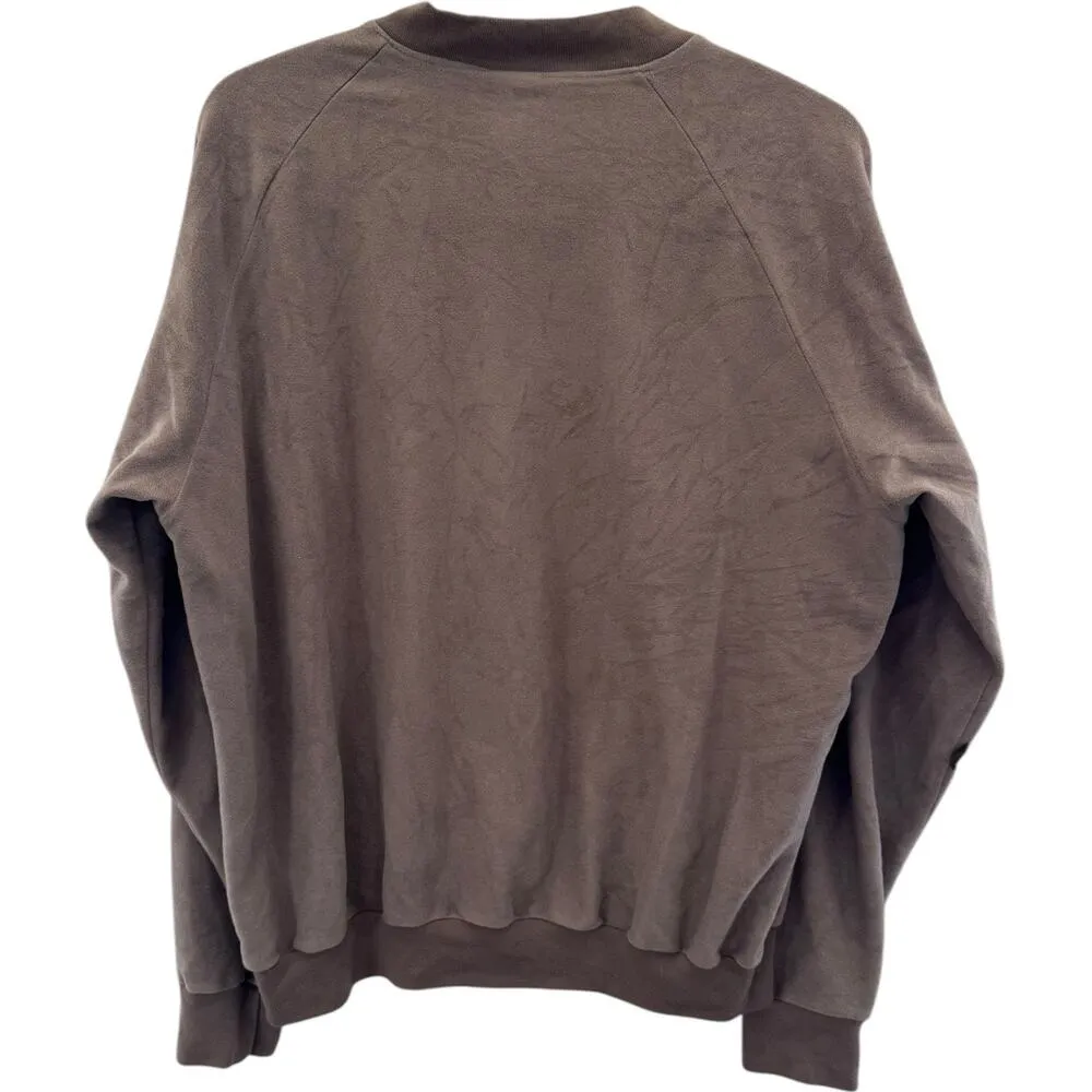 American Vtg 80's Lee Velour V neck taupe sweater raglan sleeve large - Image 3