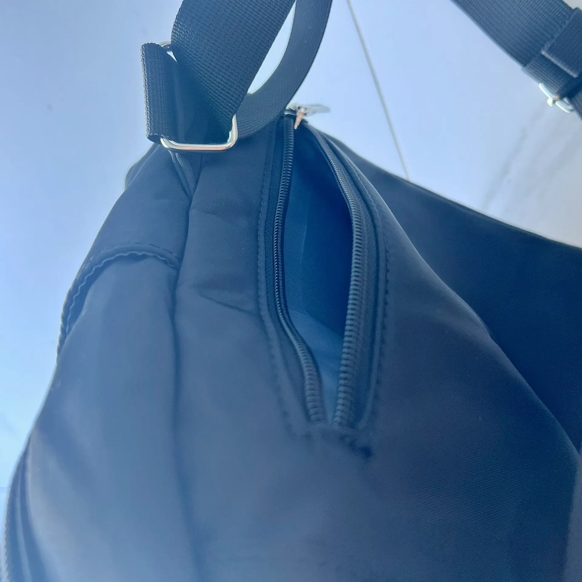 Small mini backpack black nylon water resistant 11x10x4.5 - Image 10