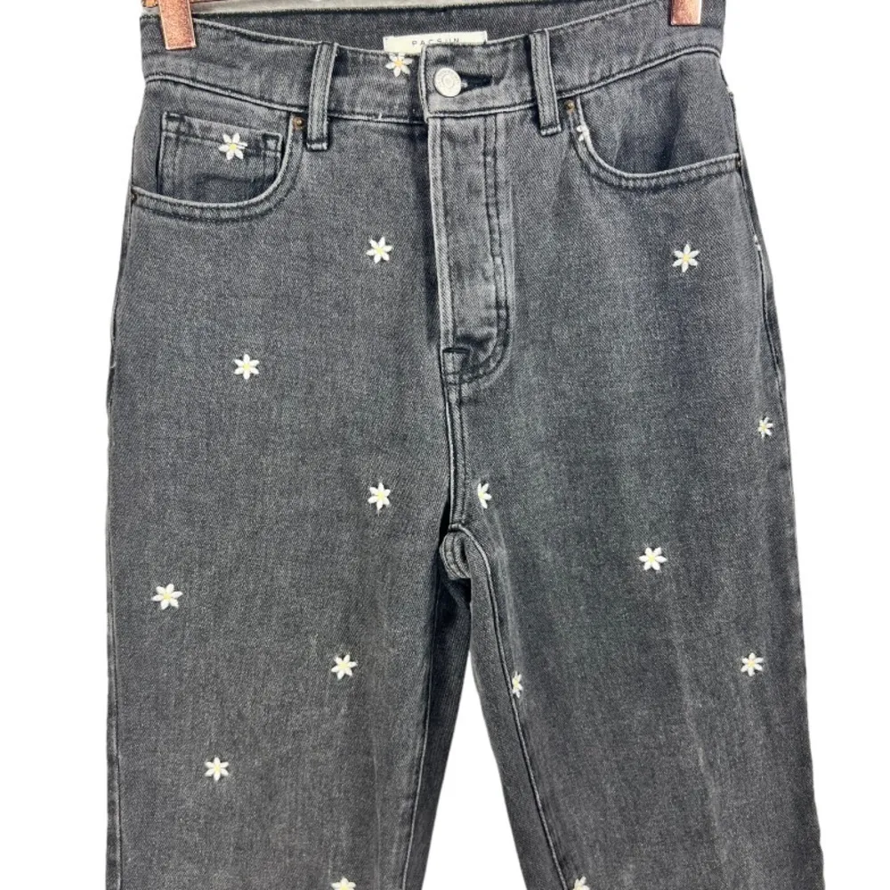 PacSun Daisy‎ Embroidered High Rise Straight Jeans 23 - Image 6