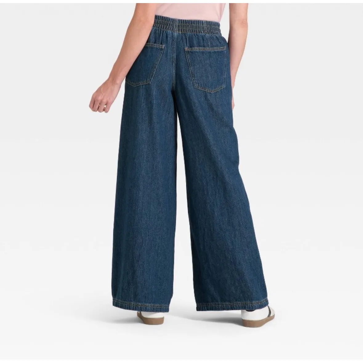 Universal Threads Universal Thread Wide Leg Denim  Drawstring Jeans - Image 2