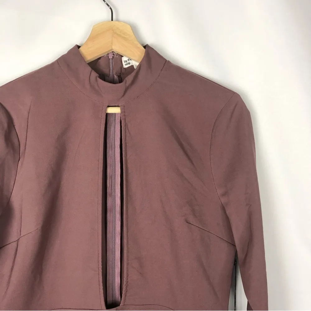 Revolve By the Way Mauve Pink Cut Out Long Sleeve Mini Dress M - Image 4