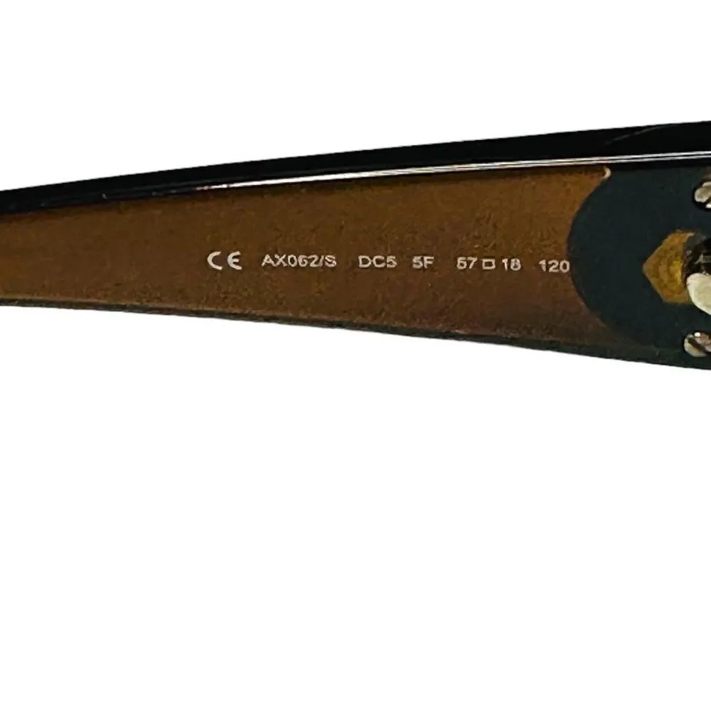 ARMANI EXCHANGE Oversized Sunglasses with Case Gradient Ombré EUC - Image 6