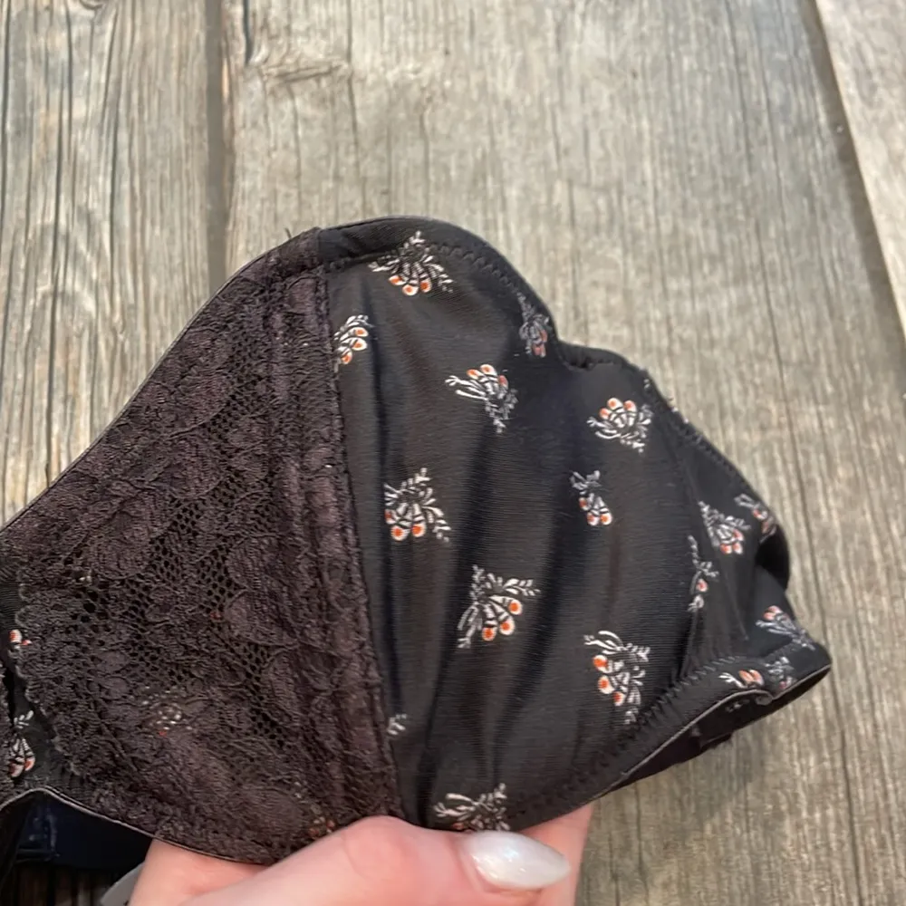 Free People Black floral strapless bra - Image 2