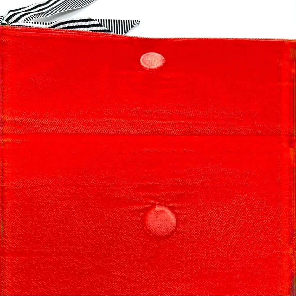 Foldover Orange Velvet Clutch Bag - Image 6