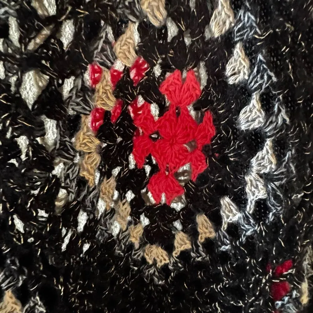 Free People Love Trapeze Crochet Tee Vee Sequins Embellishment SZ S #2395 - Image 10