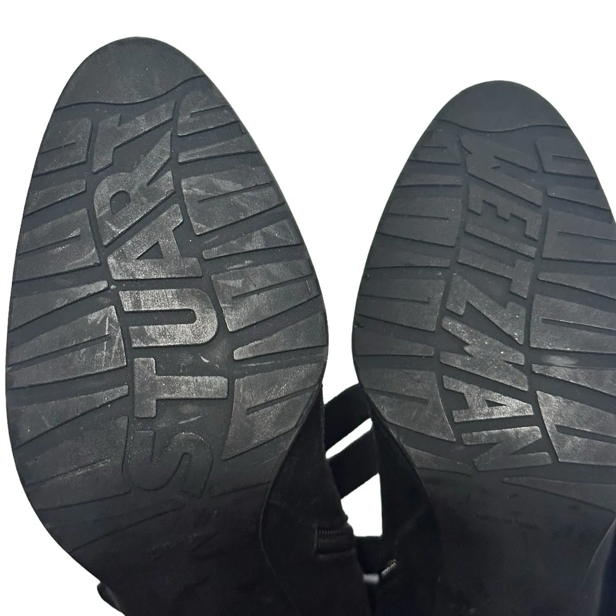 Stuart Weitzman Ankle Boots Black Suede Heel - Image 7