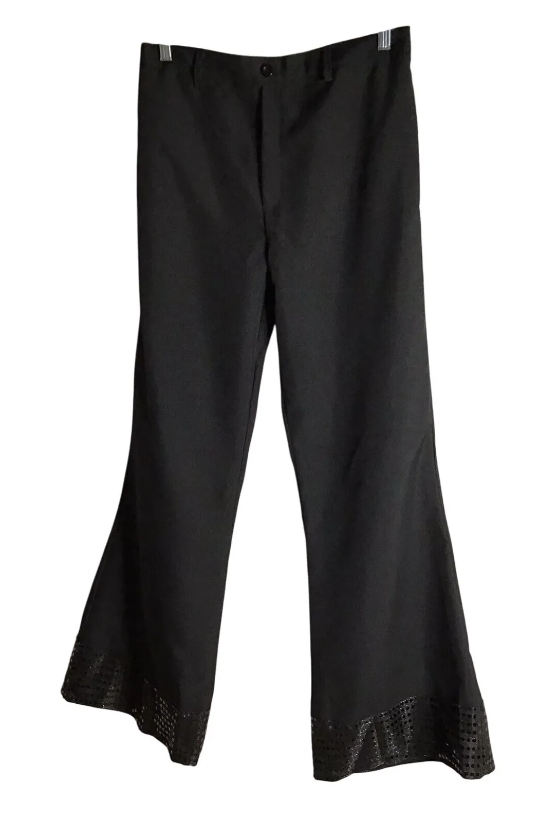 Dreamgirl Men's/Women's Disco Pants, Black, Sz Med Style#9605 Sequins Ankles Black - Image 1