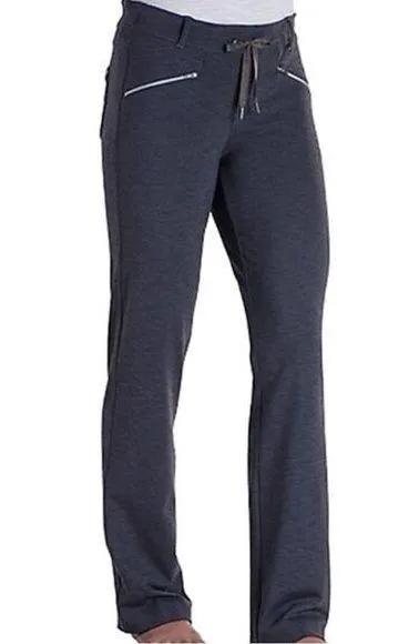 Kuhl Pants Women’s Reg Gray Mova Zip Pockets Pull On Stretch Drawstring SZ 2 - Image 1