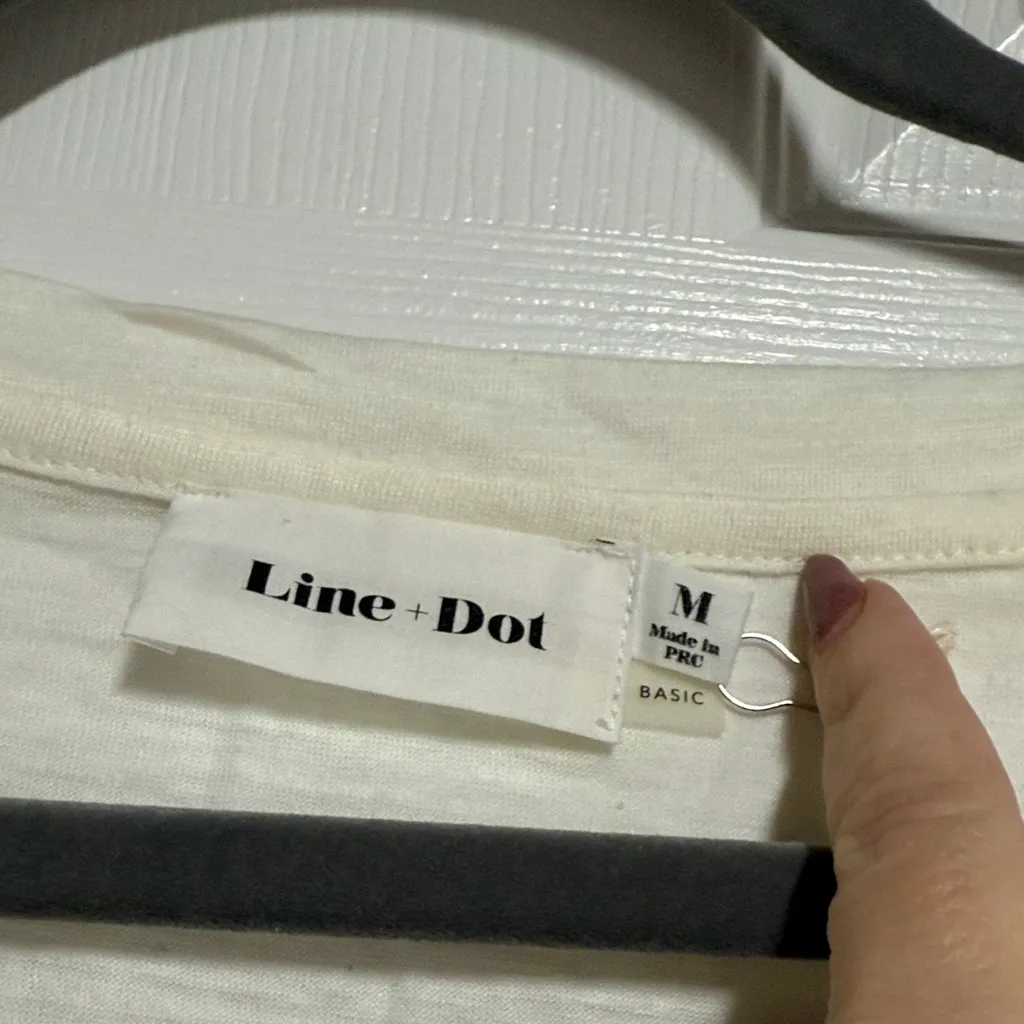 Women's Cream V-Neck Top - Image 3