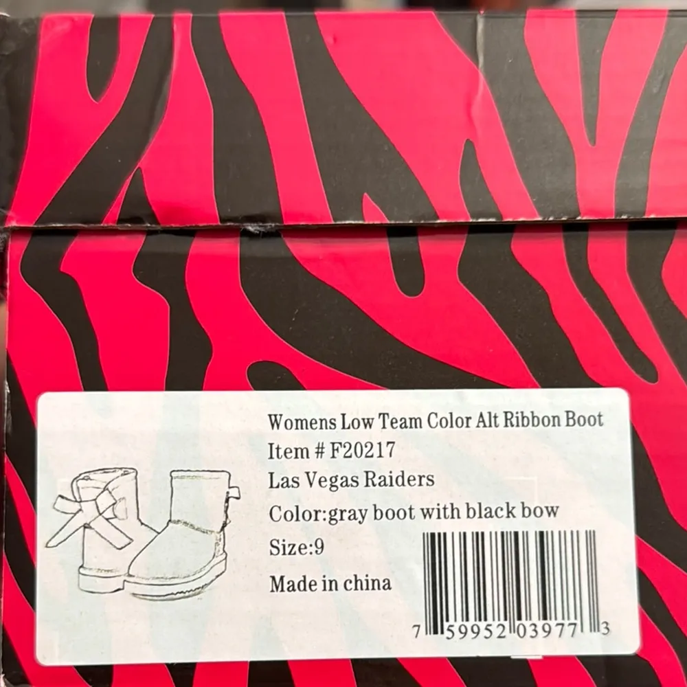 Las Vegas Raiders Cuce Women's Low Team Ribbon Boots - Image 11