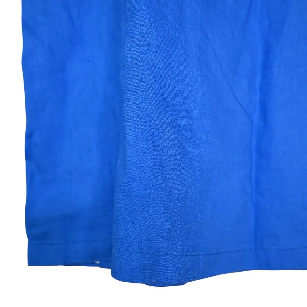 Rachel Rachel Zoe Womens M Blue Linen Button Detail Blouse NEW - Image 6