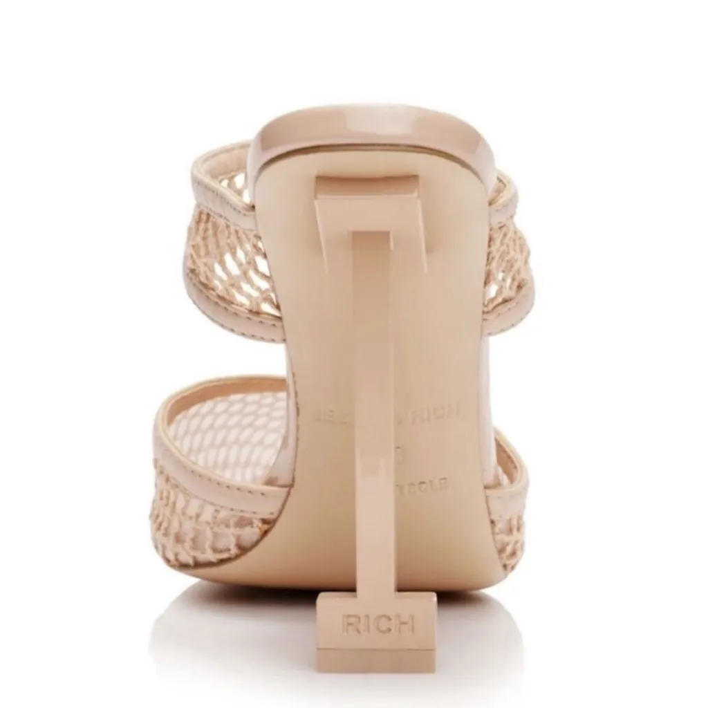 JESSICA RICH Ysabelle Fishnet Pointed Toe Stiletto Pump (Women) Nude 39 EU/ 9 US - Image 4