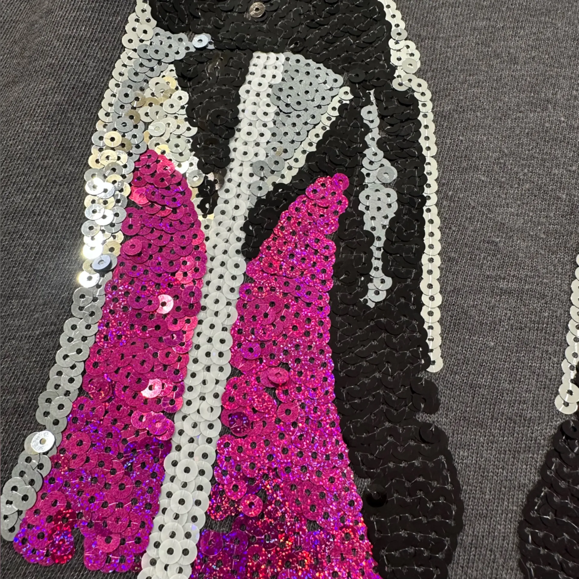 Juicy Couture Vintage Sequins Pump High Heels Gray Long Sleeve Sweater - Image 11