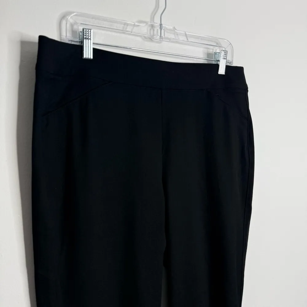 Chico’s Travelers Collection Crepe Cropped Pants Black Pull On Size 14 Chico 2.5 - Image 5