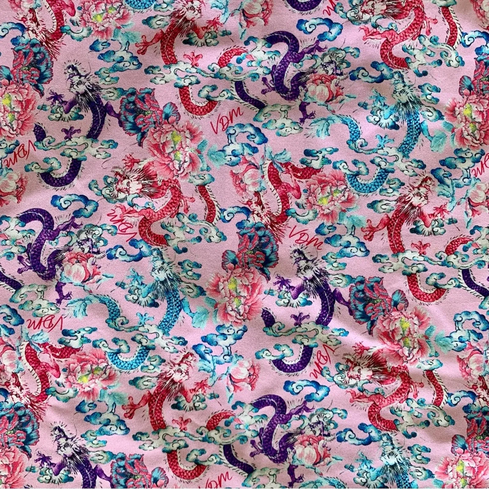 VDM The Label Revolve Natalie Pink Dragon Print Swimsuit Cover Up Skirt Medium - Image 7