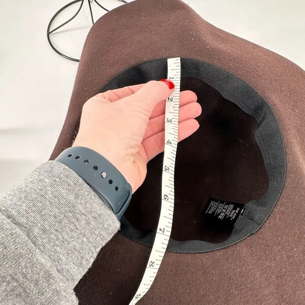 Vintage Y2K Forever 21 Women's Wool Chain Wide Brim Floppy Hat Brown One‎ Size - Image 5