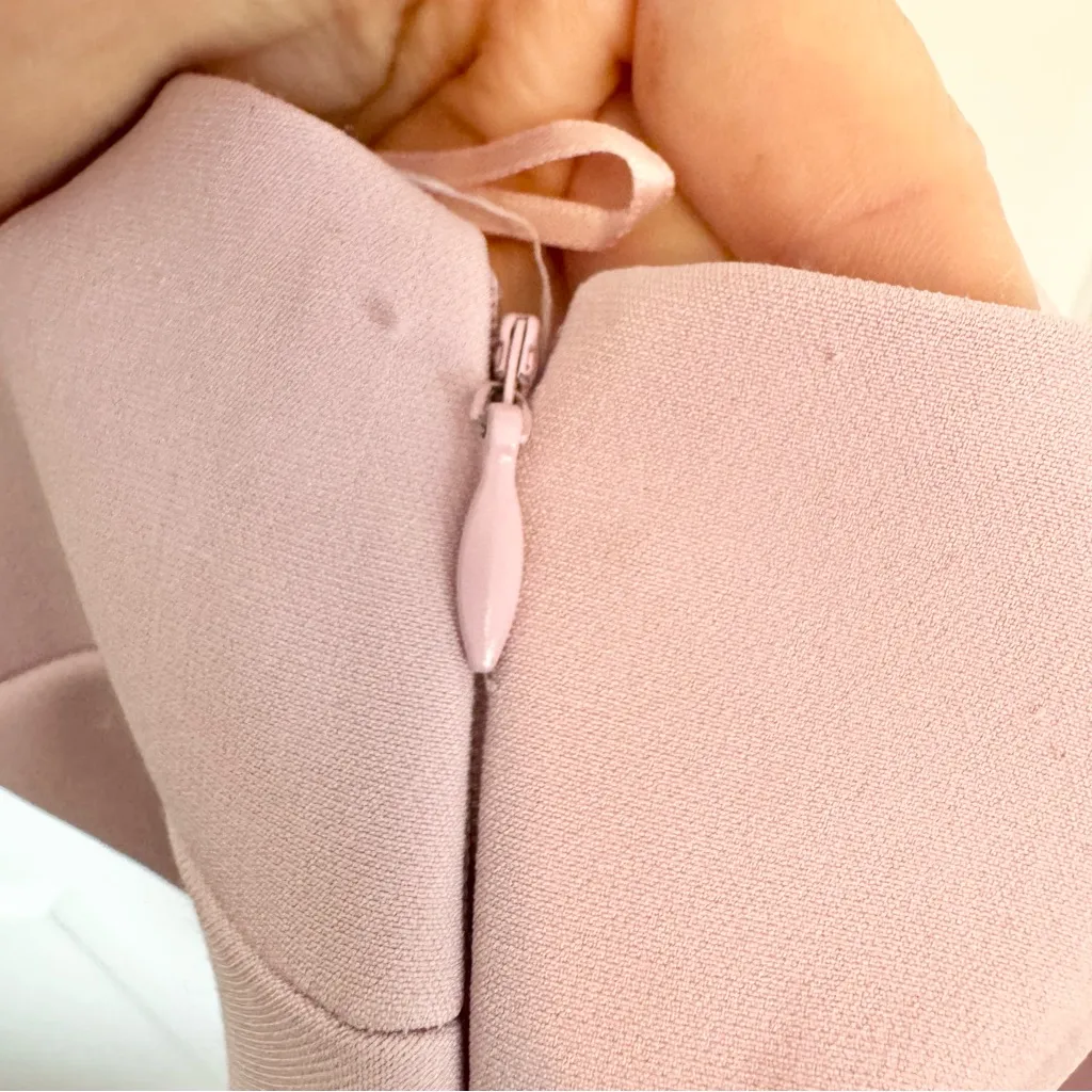 NWT ZARA WOMAN SS24 PALE PINK SHORT STRAPLESS BOW DRESS LARGE 4772/219 AS IS - Image 9