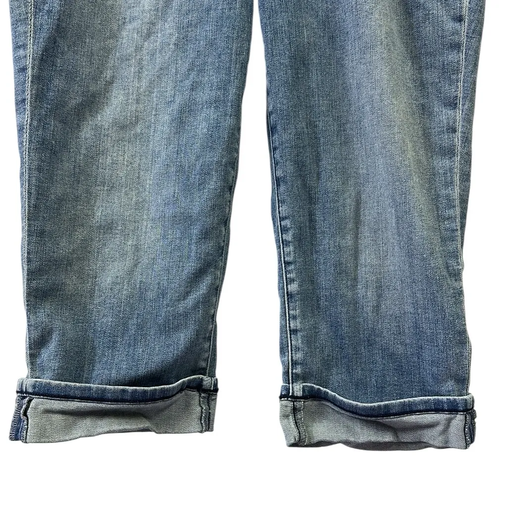 NYDJ Lift Tuck Technology Marilyn Straight Cuffed Crop Blue Jeans Petite 8 - Image 5