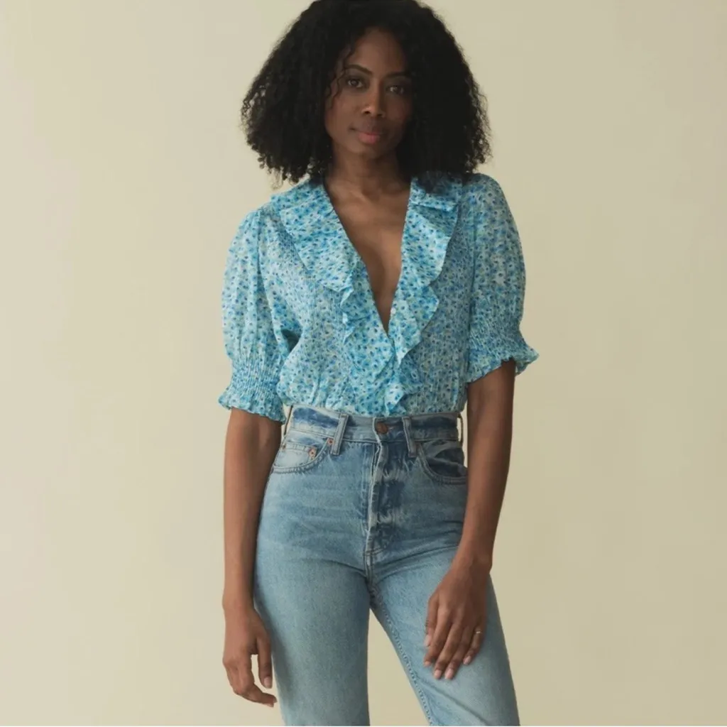 DOEN Henri Ruffled Pintucked Floral - Image 2