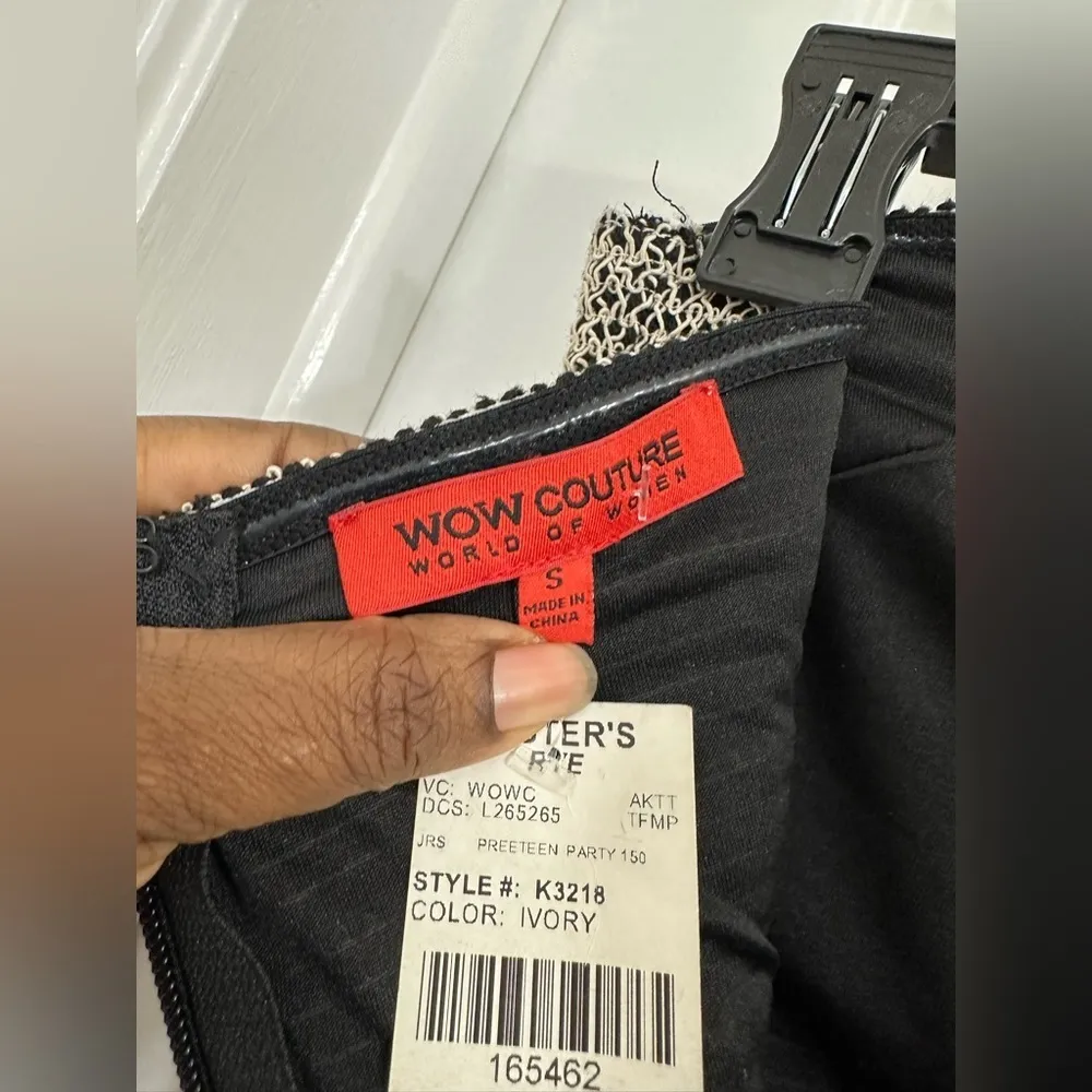 Wow Couture World Of Women Woven Fabric Bodycon Strapless Gown NWT - Image 9