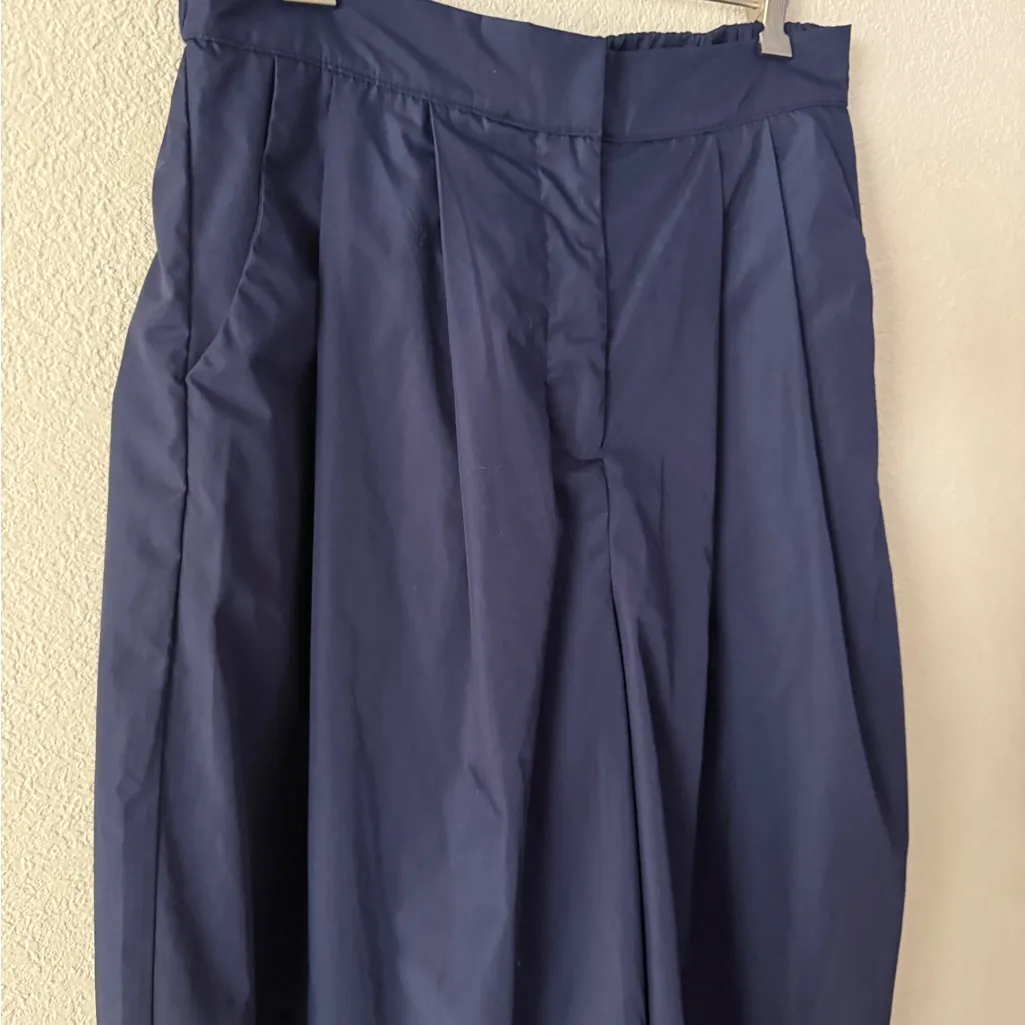 Pinch Navy Blue wide leg Pants size large summer chic high waist trousers - Image 3