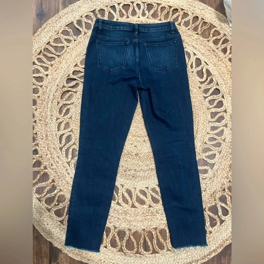 prAna Women's 6/28 Dark Wash Blue Denim Stretch Skinny Jeans - Image 3