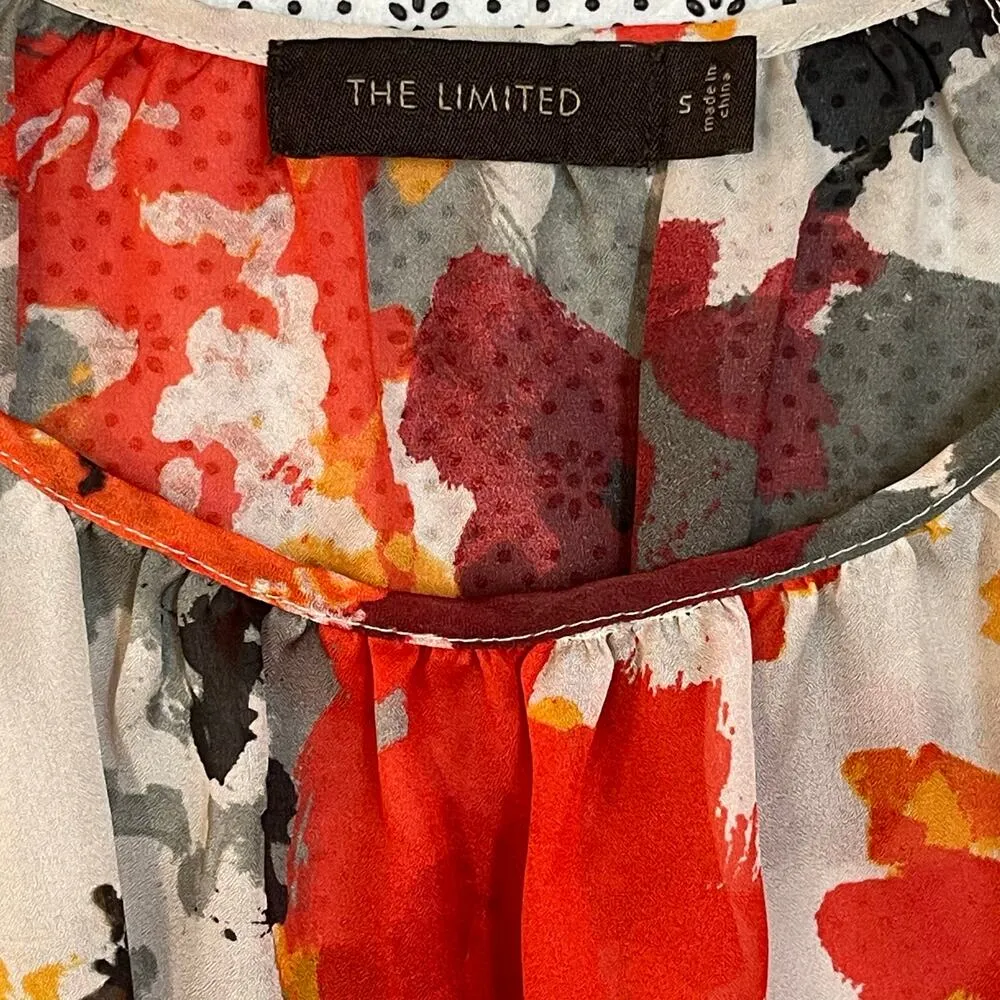 The Limited Women’s Blouse Size S Watercolor Floral Peasant Top 3/4 Sleeve - Image 2