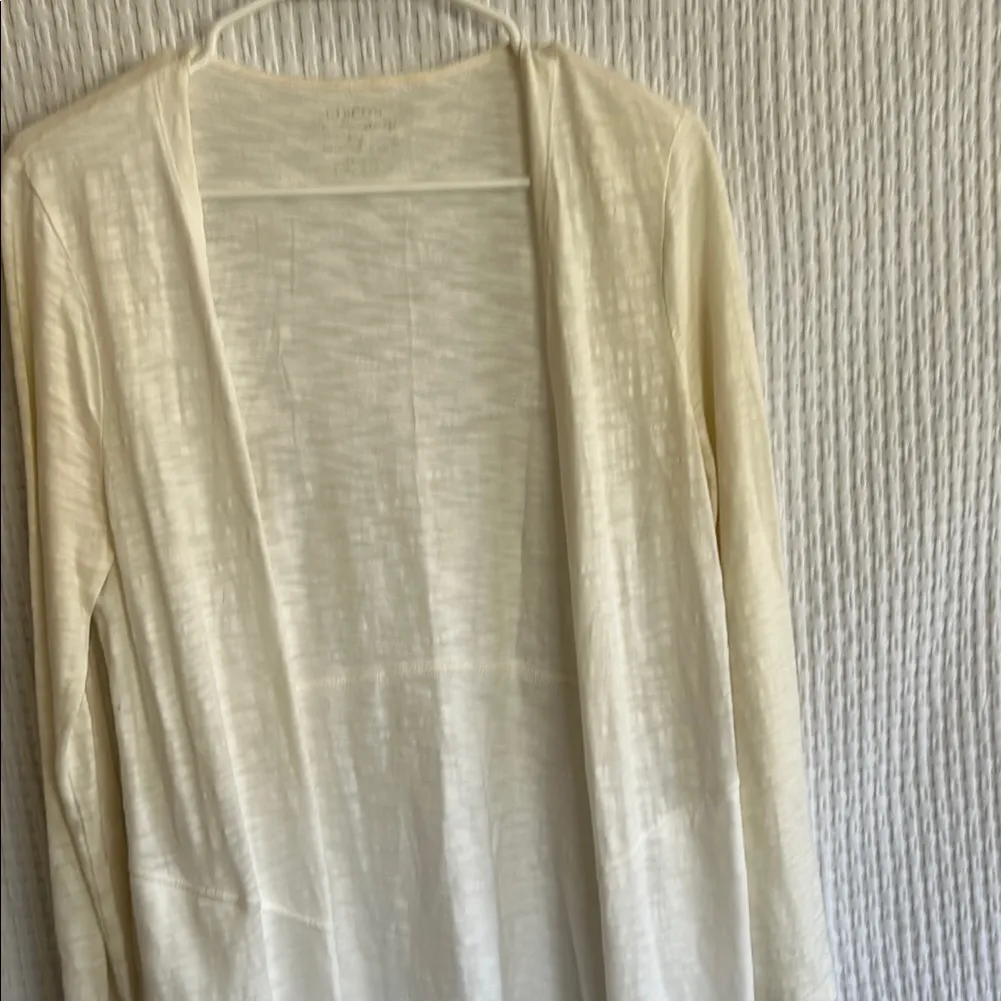 Chico's Cream Long Cardigan - Image 9