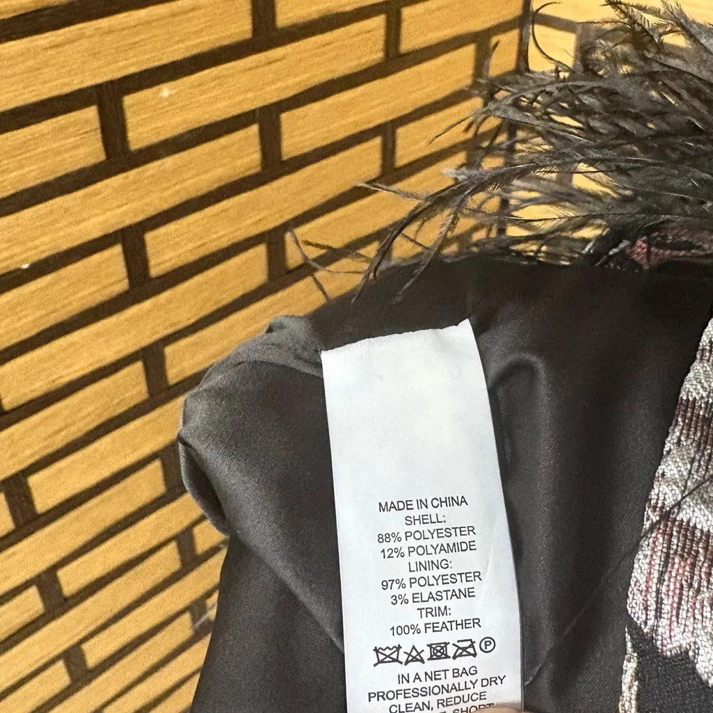 Kate Spade Madison Avenue Pamella Chinoiserie Feather Hem‎ Dress - Image 9