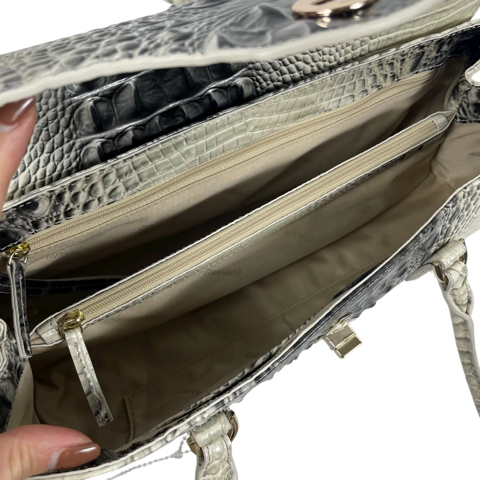 Brahmin Dayan Leather Shoulder Bag Everlasting Ombre Melbourne East West Bag - Image 12