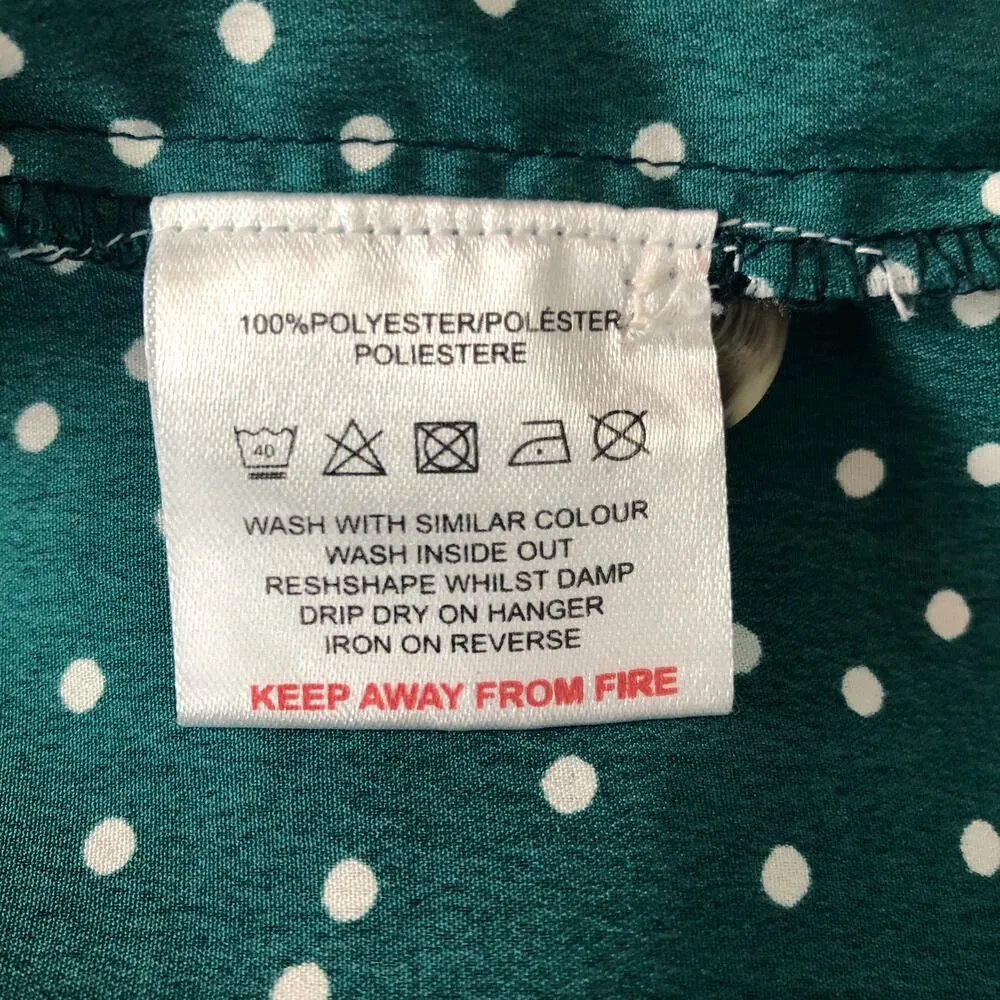 Boohoo Polka Dot Womens Top 6 Chic Minimalist Workwear Casual Office Lightweight - Image 11