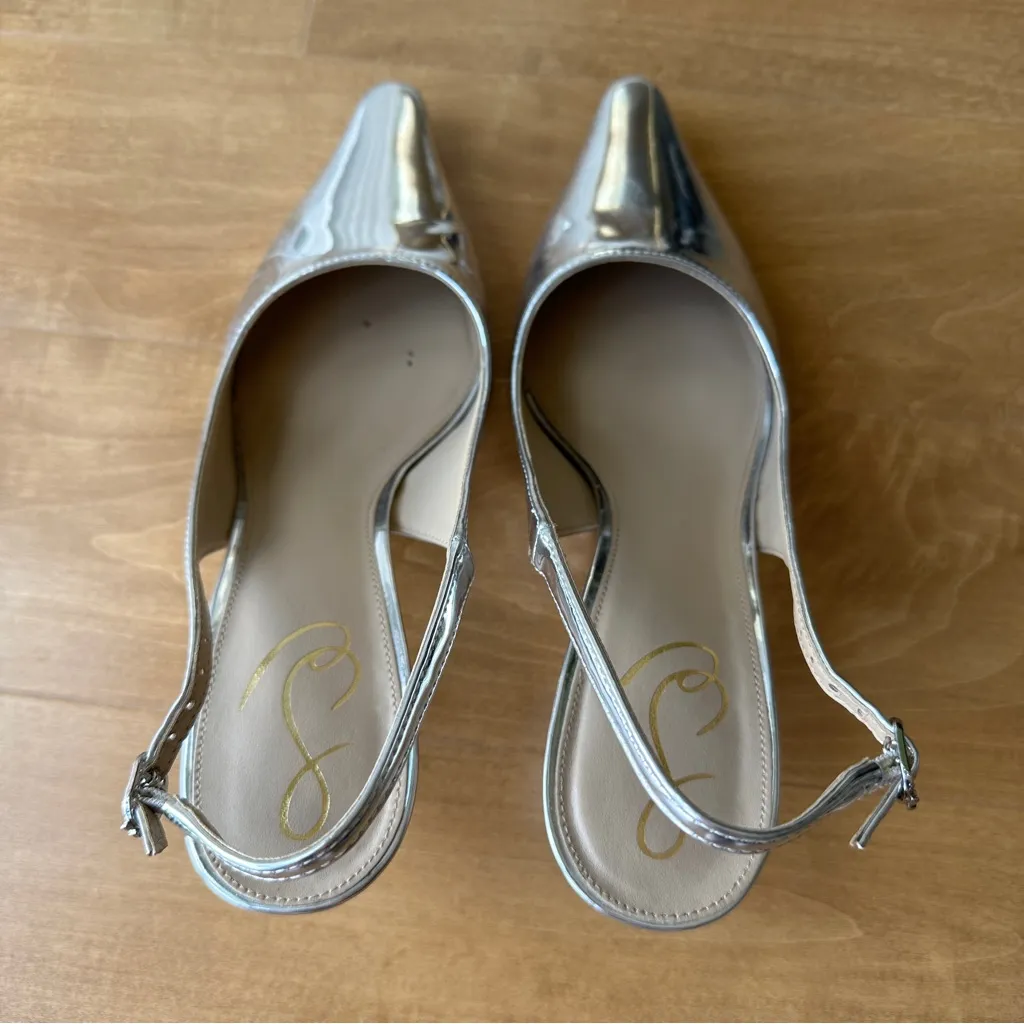 Sam Edelman Bianka Slingback Pump, Soft Silver, Size 8.5M or 8 1/2 Medium - Image 11