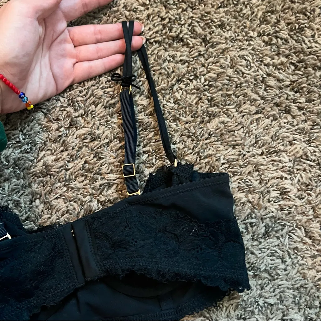 Aerie Black Lace Underwire Bralette - Image 8