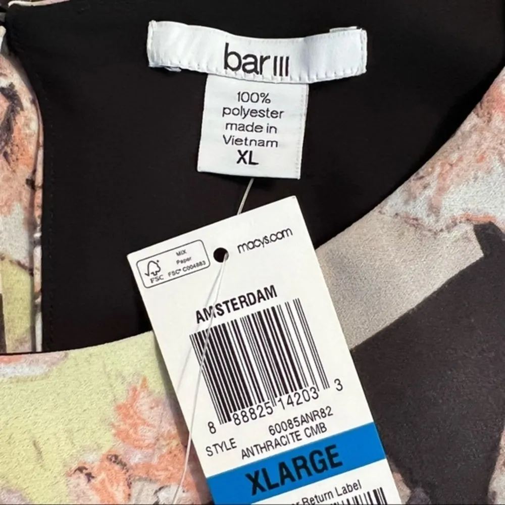 NWT Bar III Amsterdam Swing Top Floral Layered Sleeveless XL Garden Brunch Work - Image 13